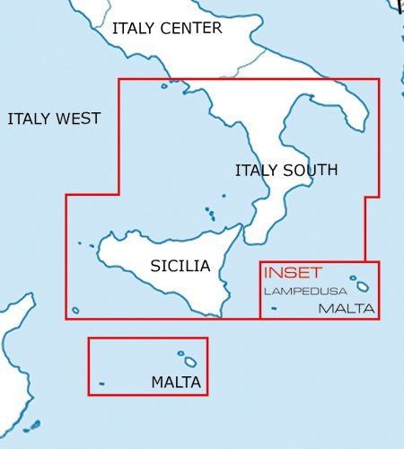 Sichtflugkarte Italien Süd 2026-ROGERS DATA