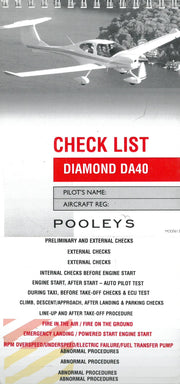 Checklist Diamond DA40