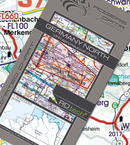 Sichtflugkarte Deutschland Nord 2026-ROGERS DATA