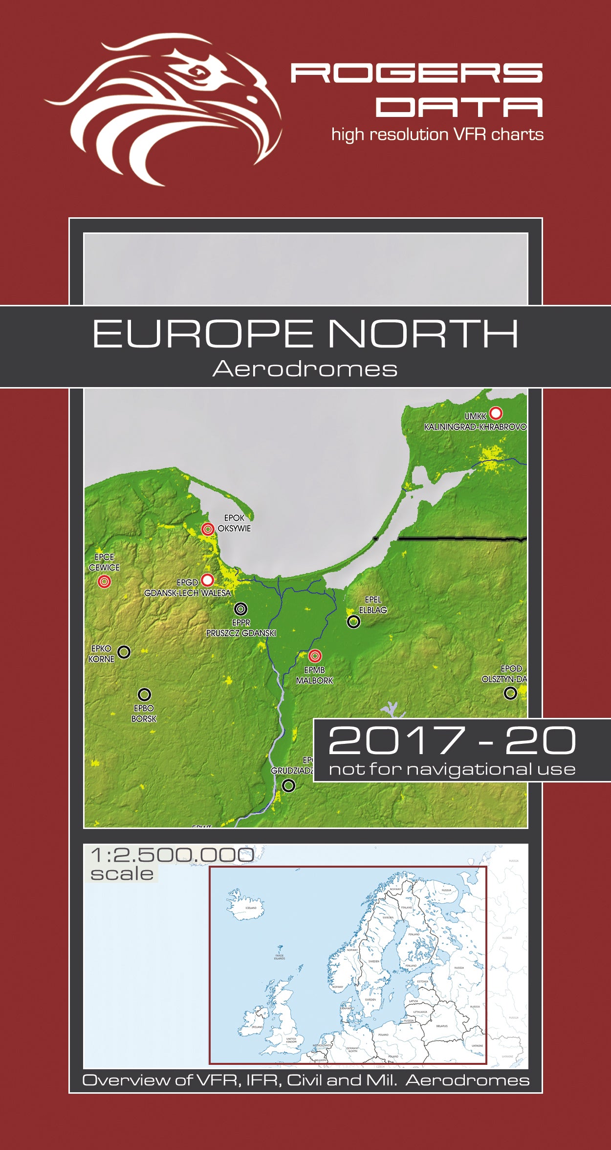 Flugplatzkarte Europa Nord - ROGERS DATA
