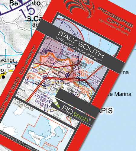 Sichtflugkarte Italien Süd 2026-ROGERS DATA