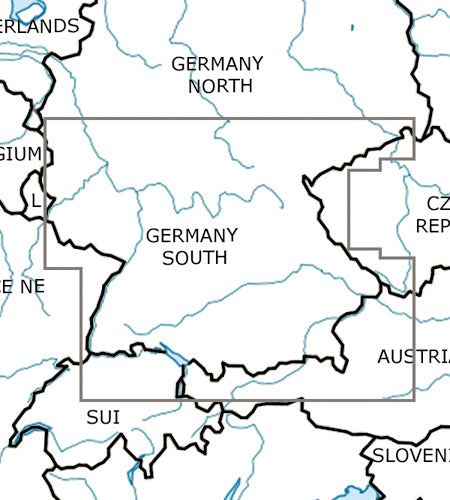 Sichtflugkarte Deutschland Süd 2026 - ROGERS DATA