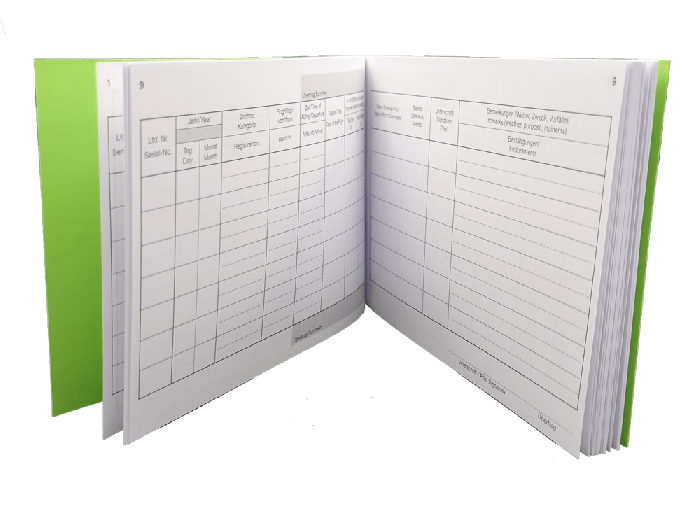 Drohnenflugbuch grün