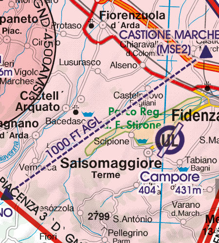 Sichtflugkarte Italien Süd 2026-ROGERS DATA
