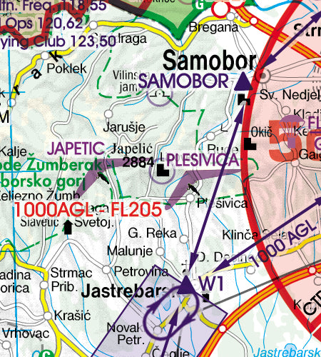 Sichtflugkarte Kroatien 2026-ROGERS DATA