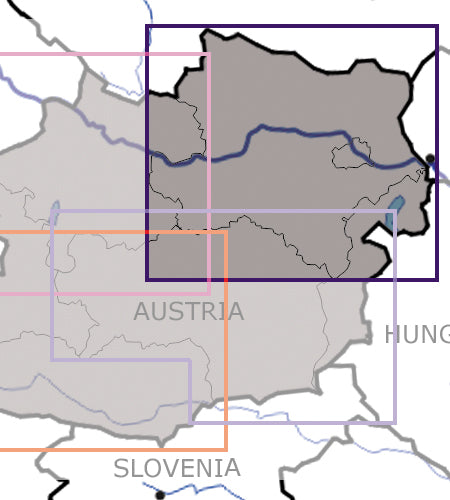 Sichtflugkarte Österreich Nord Ost 2026-ROGERS DATA