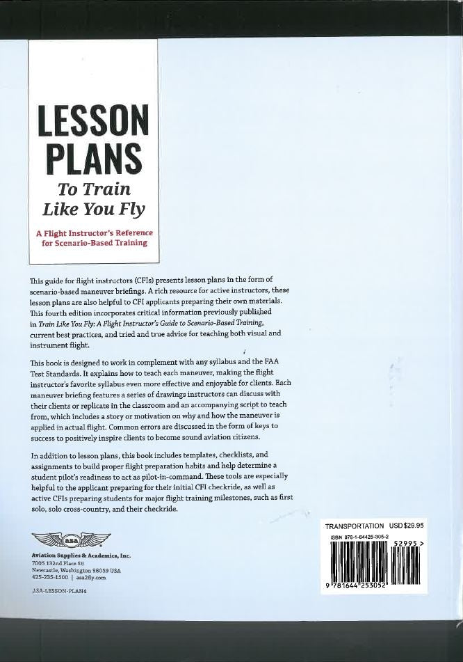 Lessons Plans - To Train Like You Fly - ASA