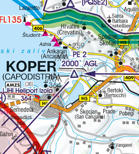 Sichtflugkarte Slowenien 2026-ROGERS DATA