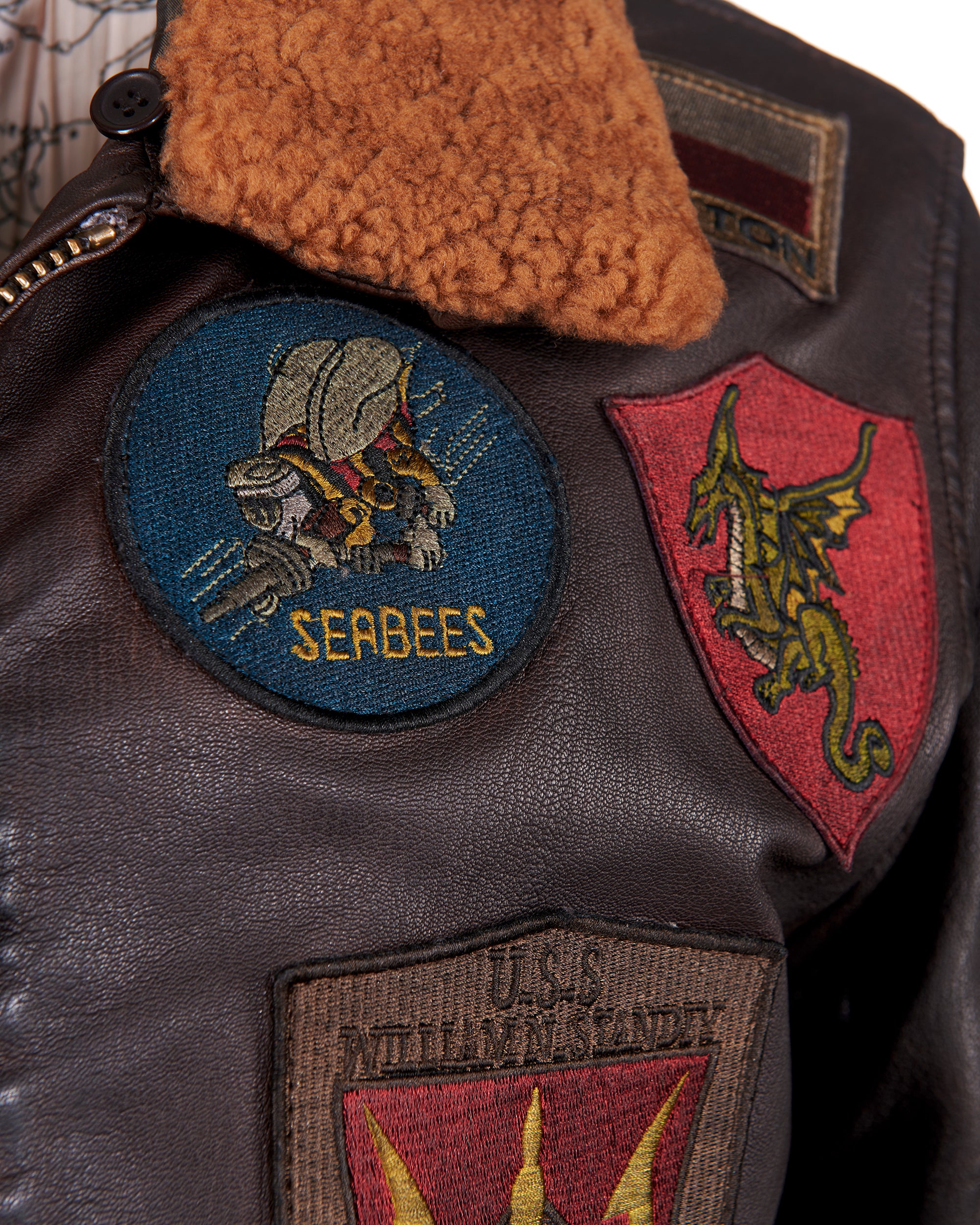 Top Gun Seabees Lederjacke