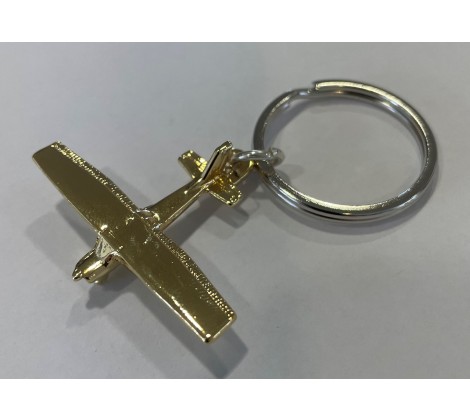 Schlüsselanhänger Cessna gold
