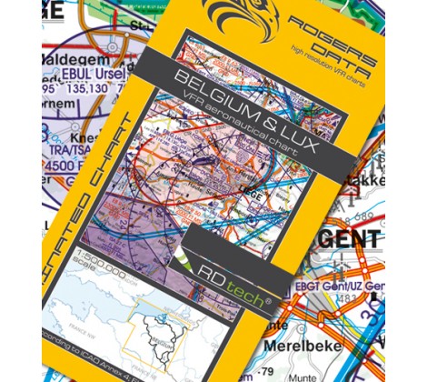 Sichtflugkarte Belgien & Luxemburg - 2022 ROGERS DATA