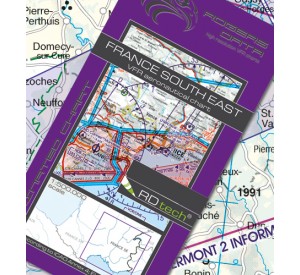 Sichtflugkarte Frankreich Süd-Ost 2024 - ROGERS DATA