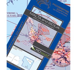 Sichtflugkarte Malta & Sizilien 2024-ROGERS DATA